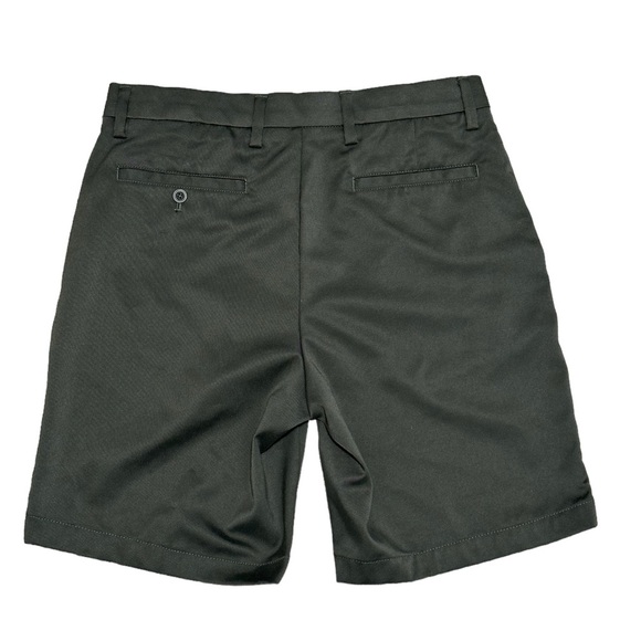 Amazon essential 32 Medium Golf Shorts Olive Chino Khakis Silicone Gripper Waist - Picture 4 of 8